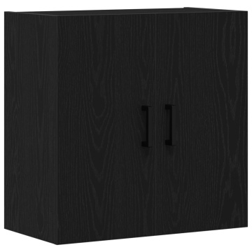 Armarium Negru Stejar 60x31x60 cm Lemn prelucrat - Img 2