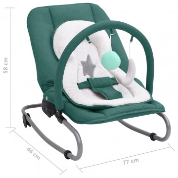Balansoar pentru bebeluși, verde, oțel - Img 7
