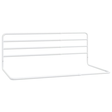 Balustradă de protecție pat copii, alb, (76-137)x55 cm, fier - Img 2