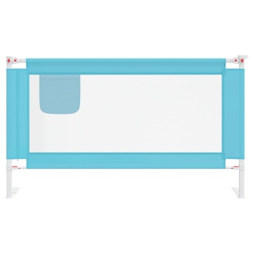 Balustradă de protecție pat copii, albastru, 140x25 cm, textil - Img 3