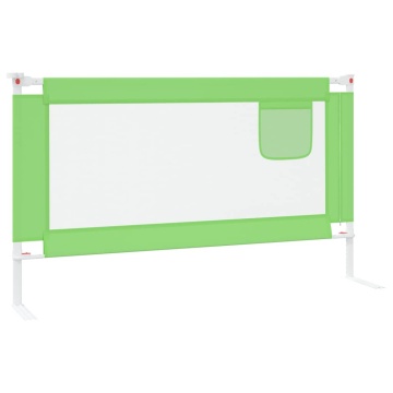 Balustradă de protecție pat copii, verde, 140x25 cm, textil - Img 4