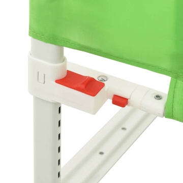 Balustradă de protecție pat copii, verde, 190x25 cm, textil - Img 6