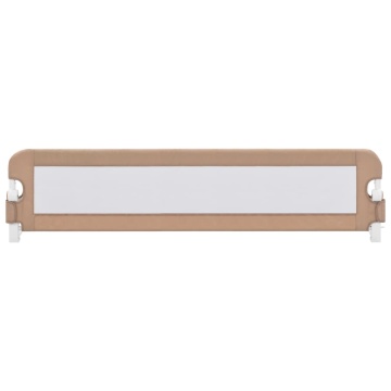 Balustradă protecție pat copii, gri taupe, 180x42 cm, poliester - Img 3