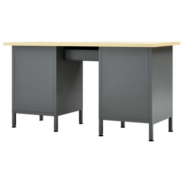 Banc de lucru, negru, 160 x 60 x 85 cm, oțel - Img 4