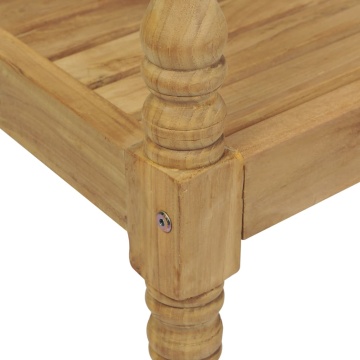 Bancă Batavia cu pernă crem, 120 cm, lemn masiv tec - Img 8