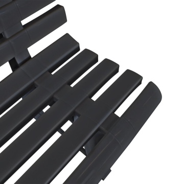 Bancă de grădină, antracit, 145,5 cm, plastic - Img 4