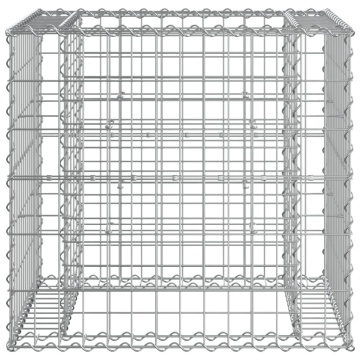 Bancă de grădină & coș gabion, lemn de pin tratat - Img 5