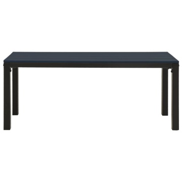 Bancă de grădină, negru, 110 cm, oțel și WPC - Img 3