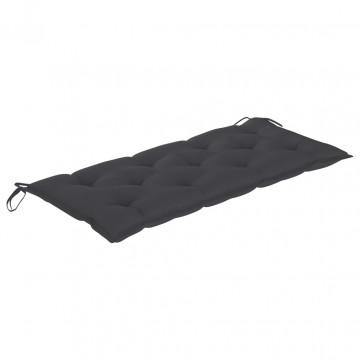 Bancă de grădină pliabilă cu pernă, 118 cm, bambus - Img 8