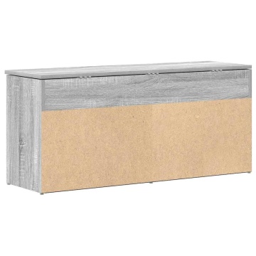 Bancă de pantofi, gri sonoma, 102x30,5x45 cm, lemn prelucrat - Img 5