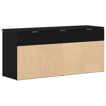 Bancă de pantofi Stejar negru 102x30,5x45 cm Lemn prelucrat - Img 6