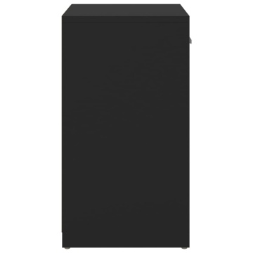Banchetă pantofar, negru, 94,5x31x57 cm, lemn prelucrat - Img 4