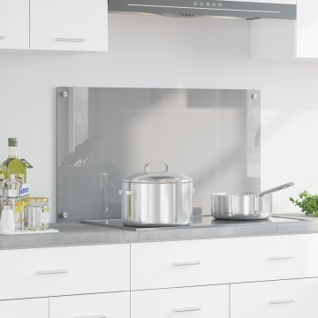 Banchetă pentru Bucătărie Gri Deschis 90x50x0.6 cm Sticlă Securizată - Img 1