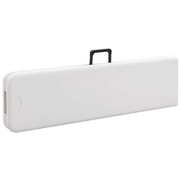 Bănci de grădină pliabile, 2 buc., alb, 180 cm, HDPE - Img 8