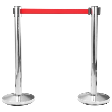 Barieră bandă retractabilă, roșu, 200 cm - Img 2