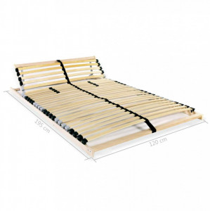 Bază de pat cu șipci, 28 șipci, 7 zone, 120 x 200 cm - Img 7