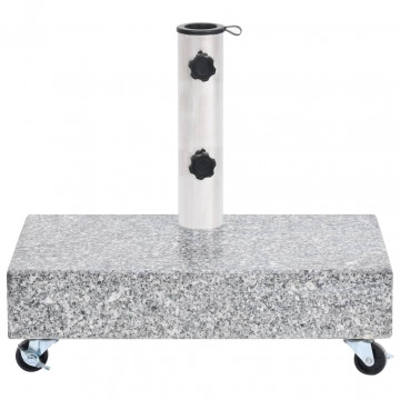 Bază pentru umbrelă, gri deschis, 45x25x8,3 cm, granit - Img 2