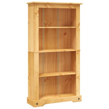 Bibliotecă 4 rafturi pin, stil mexican Corona 80x29x150 cm - Img 2