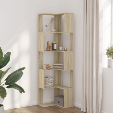 Bibliotecă 5 niveluri stejar sonoma 50x50x179cm lemn prelucrat - Img 3