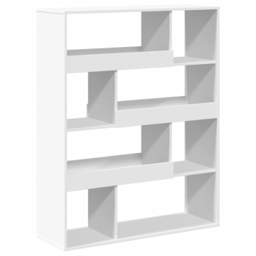 Bibliotecă, alb, 100x33x125,5 cm, lemn prelucrat - Img 2