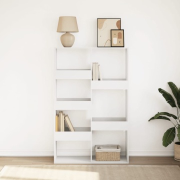 Bibliotecă, alb, 100x33x155,5 cm, lemn prelucrat - Img 3