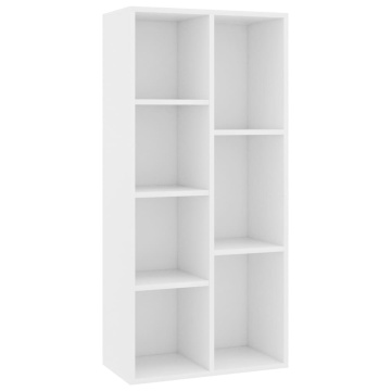 Bibliotecă, alb, 50x25x106 cm, lemn prelucrat - Img 2