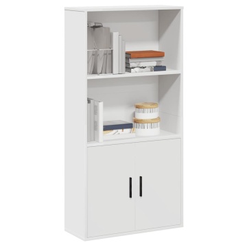 Bibliotecă, alb, 60x24x120 cm, lemn prelucrat - Img 1
