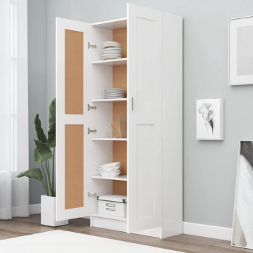 Bibliotecă, alb, 82,5 x 30,5 x 185,5 cm, PAL - Img 3