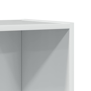 Bibliotecă, alb extralucios, 40x24x176 cm, lemn prelucrat - Img 6