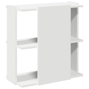 Bibliotecă cu 3 niveluri, alb 60x30x60 cm lemn prelucrat - Img 5