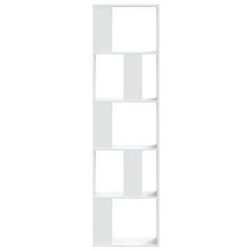 Bibliotecă cu 5 niveluri, alb 45x23,5x162,5 cm lemn prelucrat - Img 3