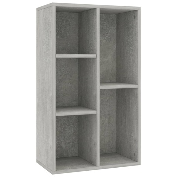 Bibliotecă/Dulap, gri beton, 50x25x80 cm, lemn prelucrat - Img 2