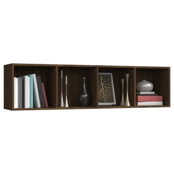 Bibliotecă/dulap TV stejar maro 143x30x36 cm lemn prelucrat - Img 8