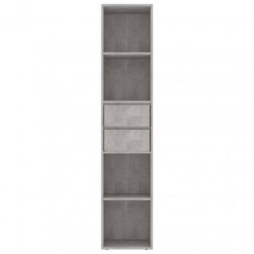 Bibliotecă, gri beton, 36 x 30 x 171 cm, PAL - Img 4