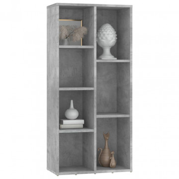 Bibliotecă, gri beton, 50 x 25 x 106 cm, PAL - Img 3