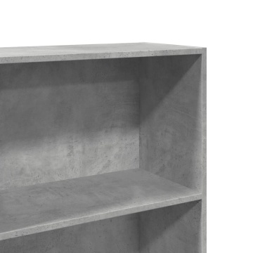 Bibliotecă, gri beton, 60x30x189 cm, lemn prelucrat - Img 6
