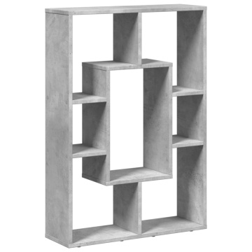 Bibliotecă, gri beton, 63x20x90 cm, lemn prelucrat - Img 2