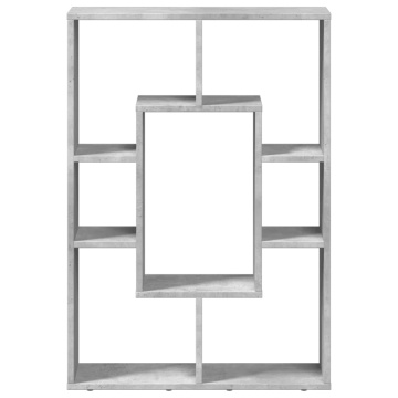 Bibliotecă, gri beton, 63x20x90 cm, lemn prelucrat - Img 8