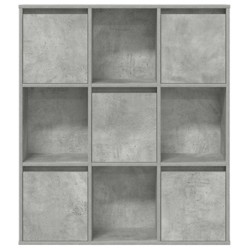Bibliotecă, gri beton, 89x24x101,5 cm, lemn prelucrat - Img 4