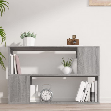 Bibliotecă, gri sonoma, 100x24x63 cm, lemn prelucrat - Img 3