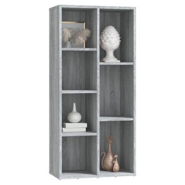 Bibliotecă, gri sonoma, 50x25x106 cm - Img 4