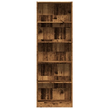 Bibliotecă, lemn vechi, 60x24x176 cm, lemn prelucrat - Img 4