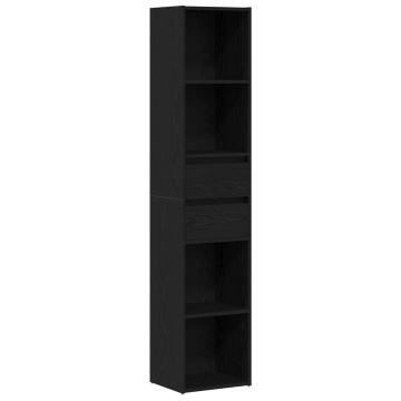 Bibliotecă modulară, stejar negru, 36x30x171 cm, lemn prelucrat - Img 2