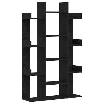 Bibliotecă Neagră din Stejar 86x25,5x140 cm din Lemn prelucrat - Img 2