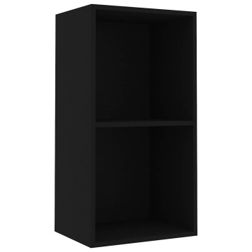 Bibliotecă, negru, 40x30x76,5 cm, lemn prelucrat - Img 2