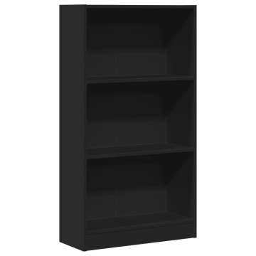 Bibliotecă, negru, 60x24x109 cm, lemn prelucrat - Img 2
