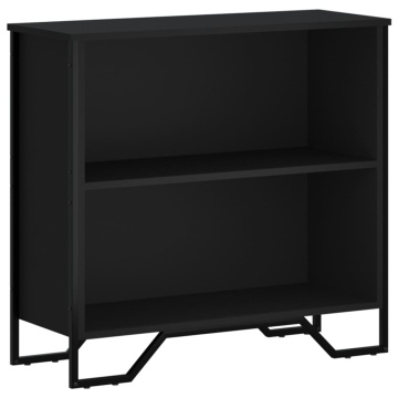 Bibliotecă, negru, 80x31x74,5 cm, lemn prelucrat - Img 2