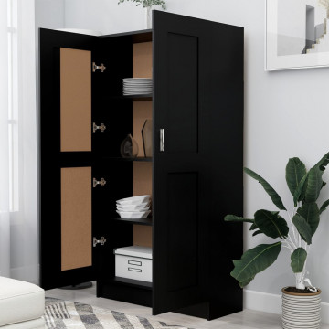 Bibliotecă, negru, 82,5 x 30,5 x 150 cm, PAL - Img 3