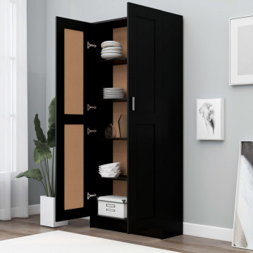 Bibliotecă, negru, 82,5 x 30,5 x 185,5 cm, PAL - Img 3
