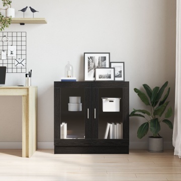 Bibliotecă Negru Stejar 82,5x30,5x80 cm din Lemn Compozit - Img 3